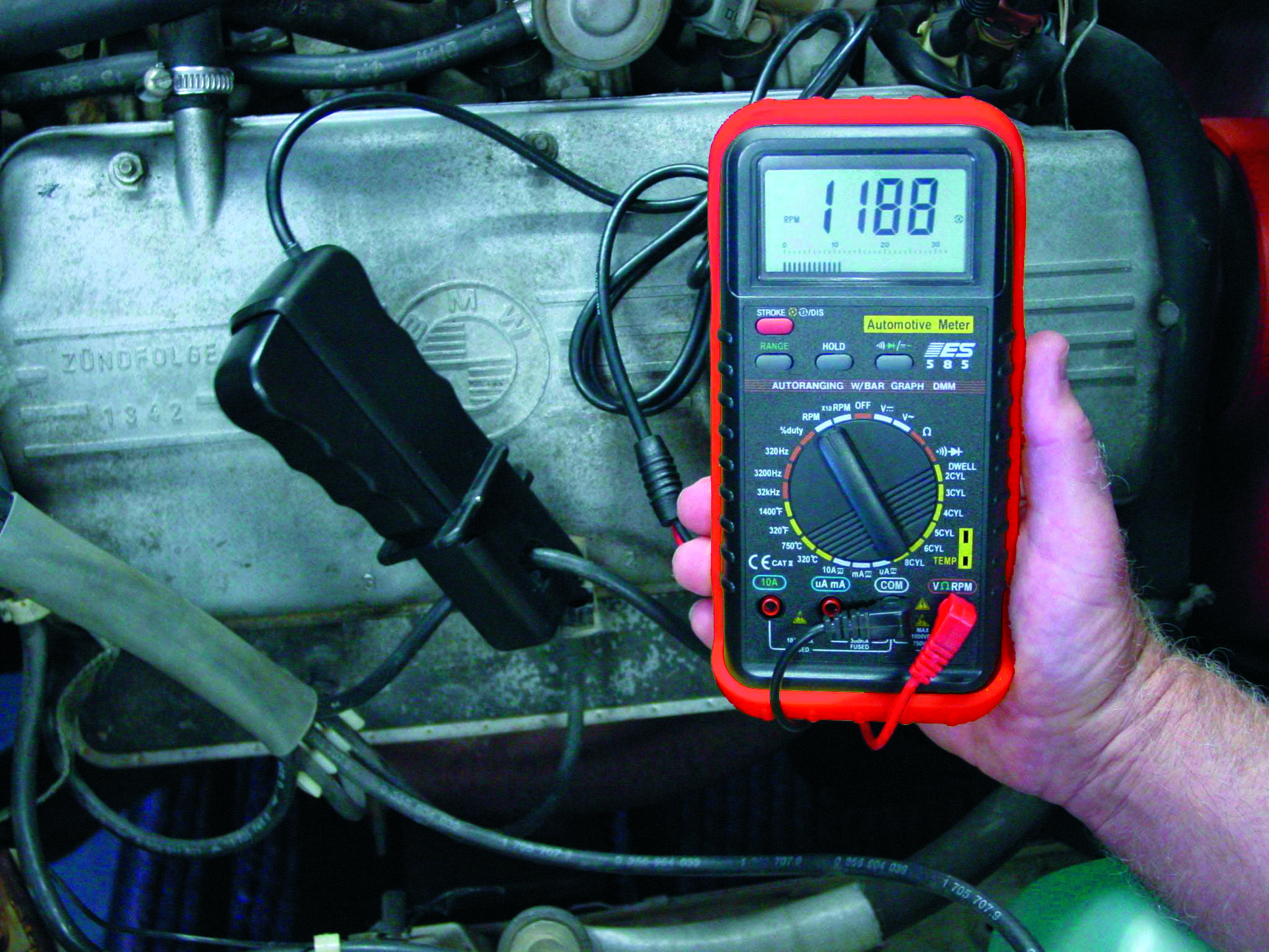 585K Deluxe Automotive Meter with RPM & Temperature