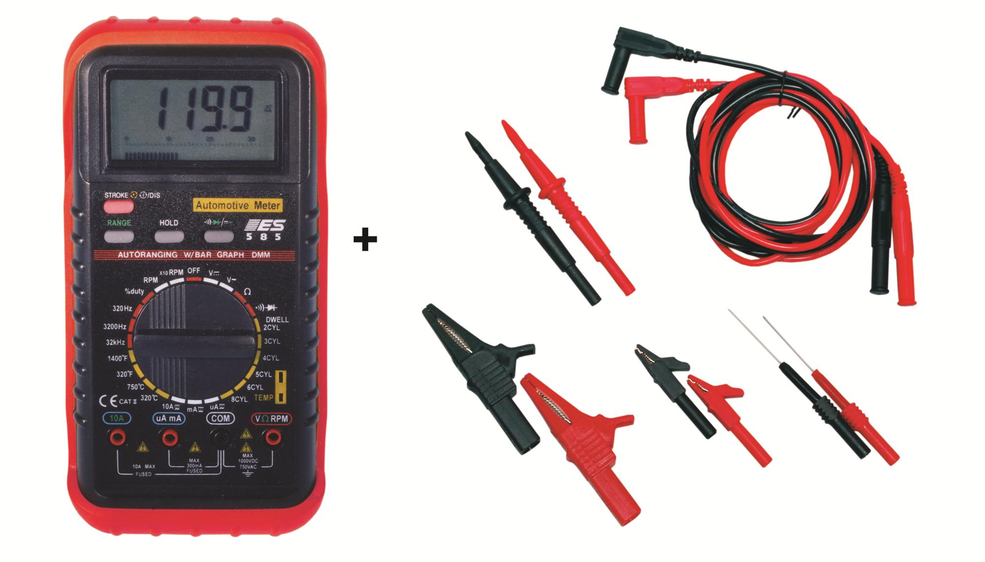 585K Deluxe Automotive Meter with RPM & Temperature